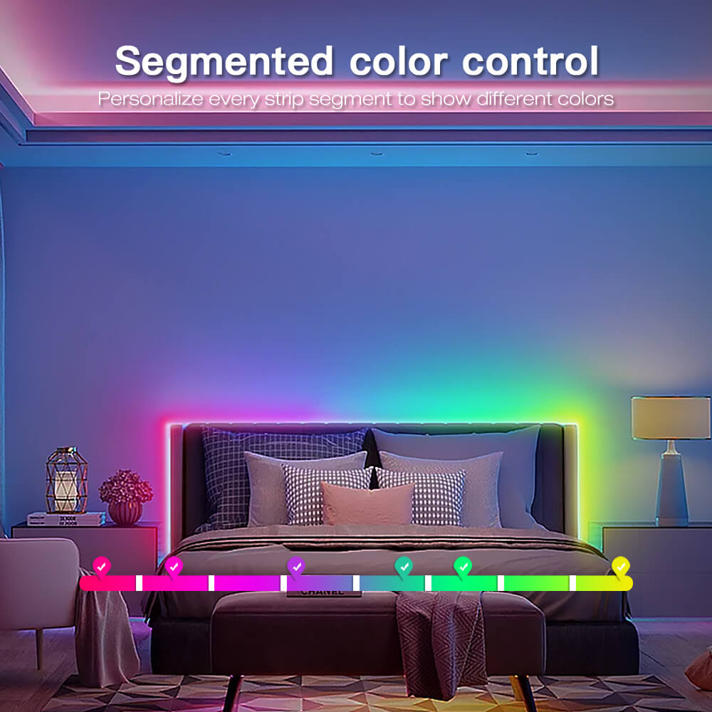 ESP32 SK6812 controller supports segmented color control
