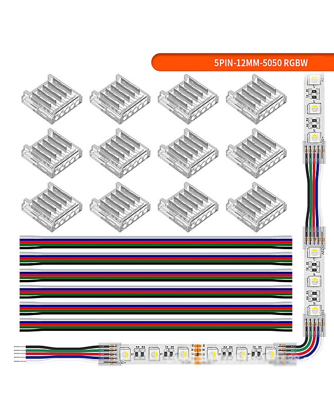 5PIN 12mm RGBW SMD LED Connector