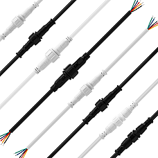 Waterproof LED connectors for outdoor lights