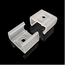 Plastic clips for waterproof LED strips mounting. They have screw holes in the center and comes with screws.