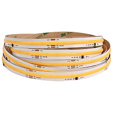 The white addressable COB LED strips are programmable for unique lighting effects.