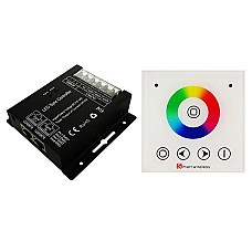 RGB LED Controller With RF Wireless Touch Wall Panel Remote