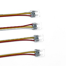 Solderless COB LED strip light connectors offer broad compatibility for flexible use in various applications