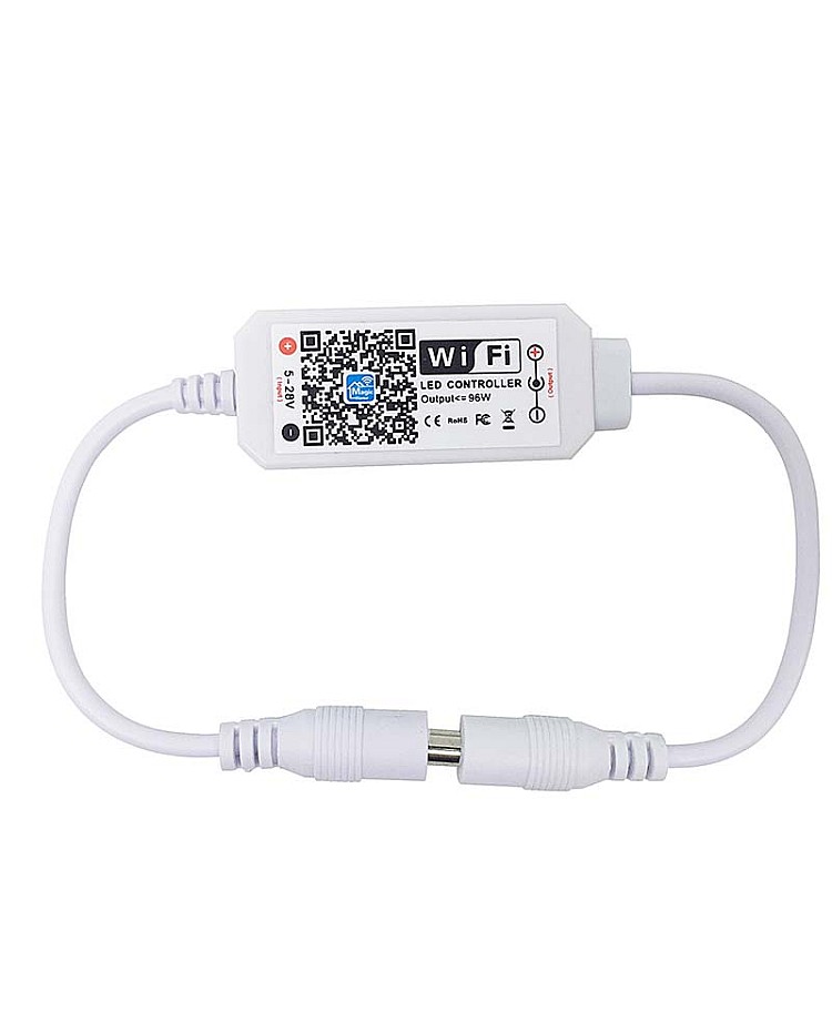 RTNLIT 2-Port Music RGB LED Controller With 40 Keys IR Remote For 5050 2835 3528 RGB LED Strip Lights, DC 12V-24V