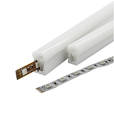 Side lighting flexible silicone LED profiles for curved lighting