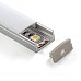 The aluminum LED profiles support both surface-mounted and recessed installation methods.