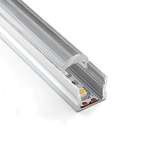 The aluminium LED strip profiles come with 30° lenses for focused lighting