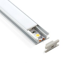 Flat Aluminium LED Light Extrusions For Floor