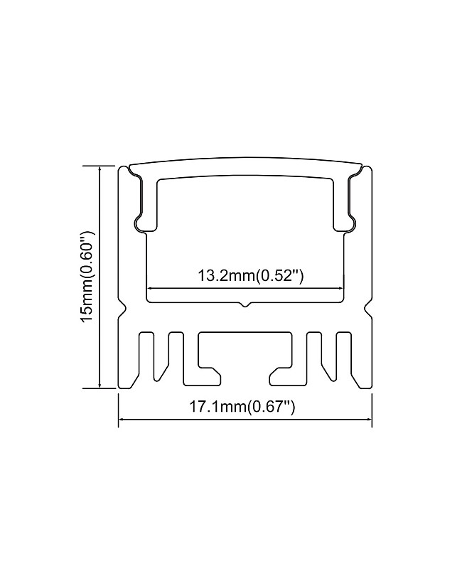 led channel with diffuser