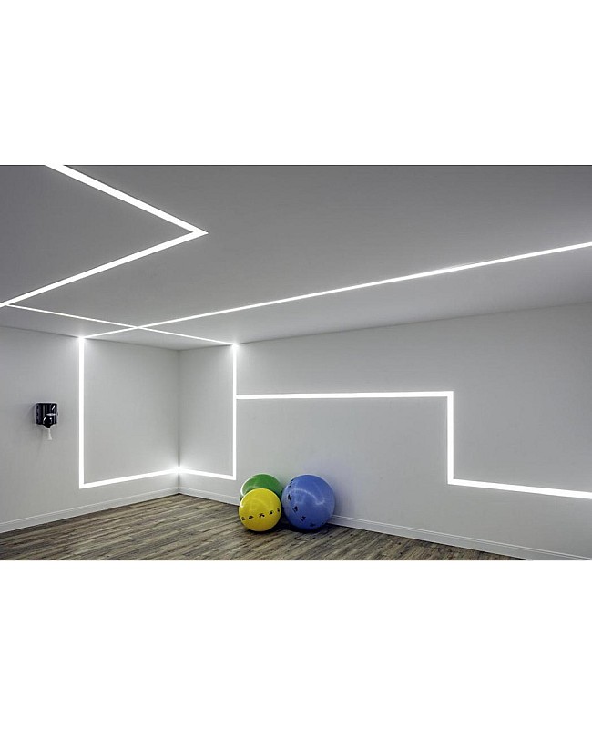 Plaster-in LED channels for modern residential lighting