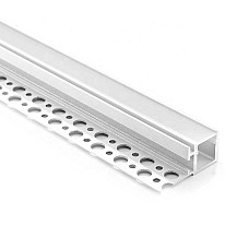 Recessed LED strip profiles can be flush mounted with 5/8" plasterboards  for floating ceiling