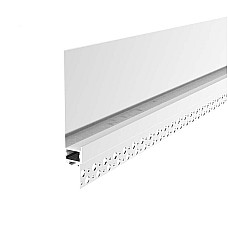 Trimless mud-in LED channel for drywall lighting