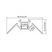 The dimension of recessed LED linaer light for tile corners