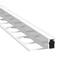 The tile LED profiles can be trimlessly integrated with tiles and marbles.