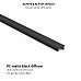 Black PC diffusers for under cabinet lighting LED profiles