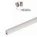Slim LED channel for display case lighting with PC diffuser