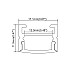 The dimension of surface mounted LED strip profiles