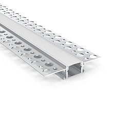 Trimless recessed LED aluminum strip light channels for drywall
