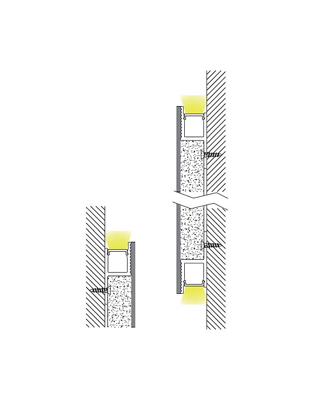 How to install the drywall integrated LED linear lighting system