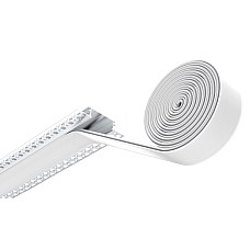 Trimless mud-in aluminum LED channels with 20m opal diffusers for linear lighting