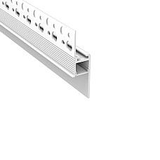 Plaster-in LED skirting board profile for 1/2 inch drywall