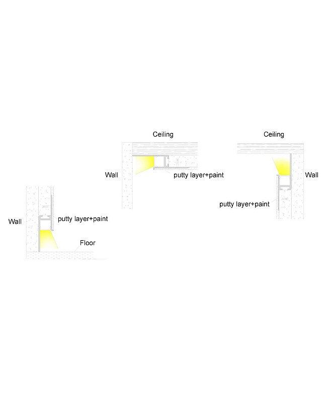 Where you can install the drywall LED skirting profiles