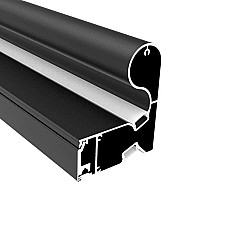 Black stair handrail LED lighting channels