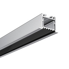 The recessed LED channels with anti-glare diffusers 