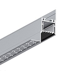 The ceiling perimeter lighting LED channels have two types of glare-free diffusers available.