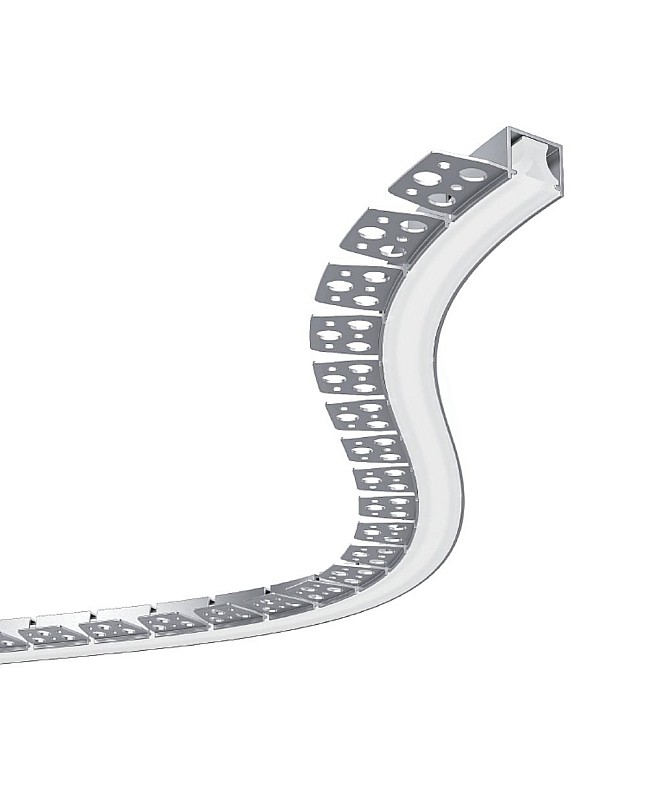 Plaster-in side bendable aluminum LED channels