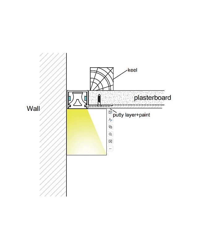 The lighting effects-of flexible LED aluminum profiles for ceilings