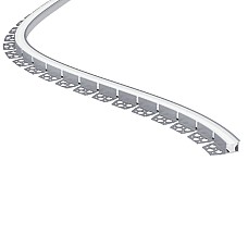 Side bending plaster in LED strip channels for cove lighting