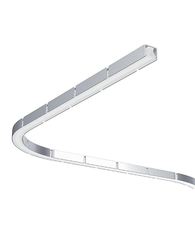 Bendable slim LED channels for curved lighting
