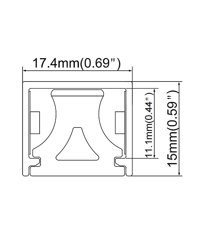The dimension of side-bendable aluminum LED channels