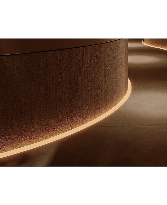 Slim curve LED diffuser channel for hallway edge lighting
