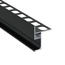 Tile-in aluminum LED channels for stair lighting