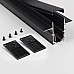 The parts of frameless black magnetic track rails