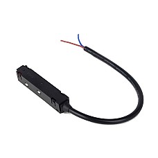 Magnetic track light power adapter with quick snap-on connection