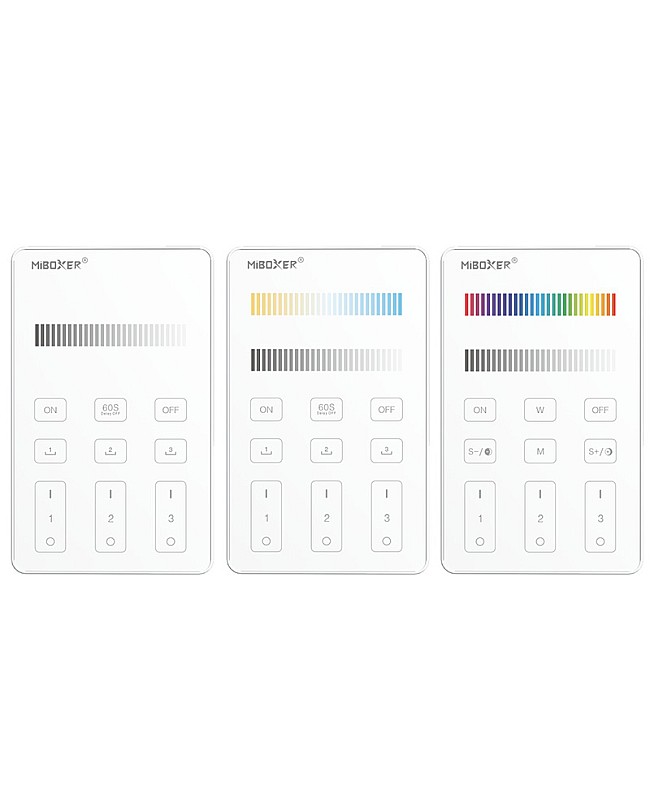 MiBoxer U series 2.4G RF panel remotes adopt touch screen.