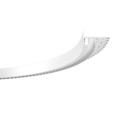 Bendable plasterboard LED strip holders for curved cove lighting