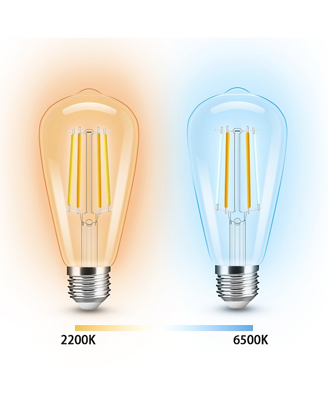 ST64 filament light bulbs