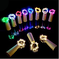 Button Battery Powered Cork Copper Wire Lights