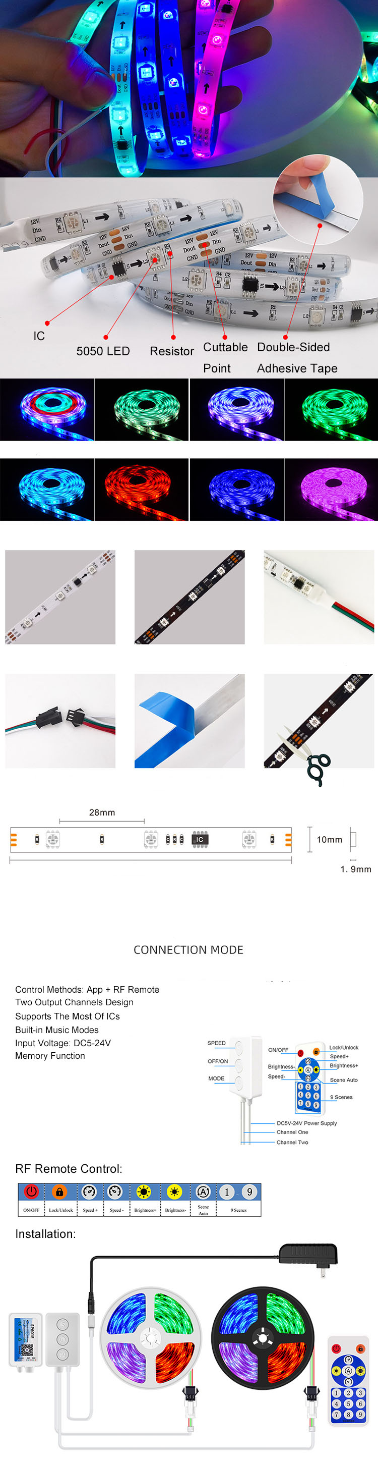 Dreamcolor LED Strip Lights 5m