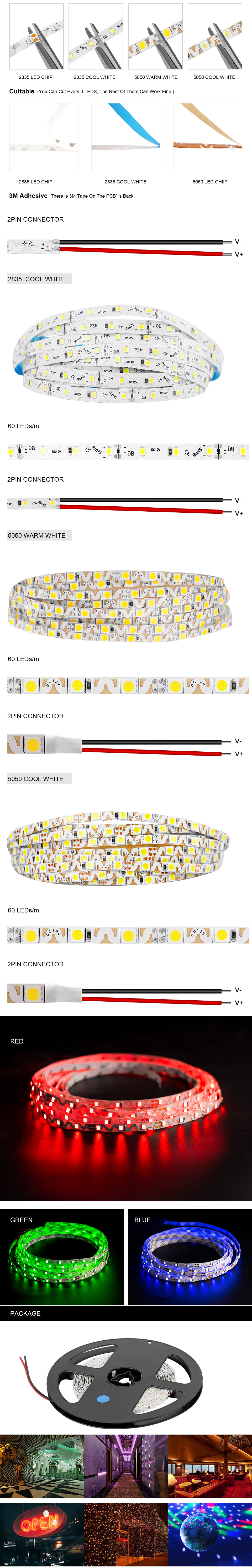 Single Color S Shape LED Light Tape