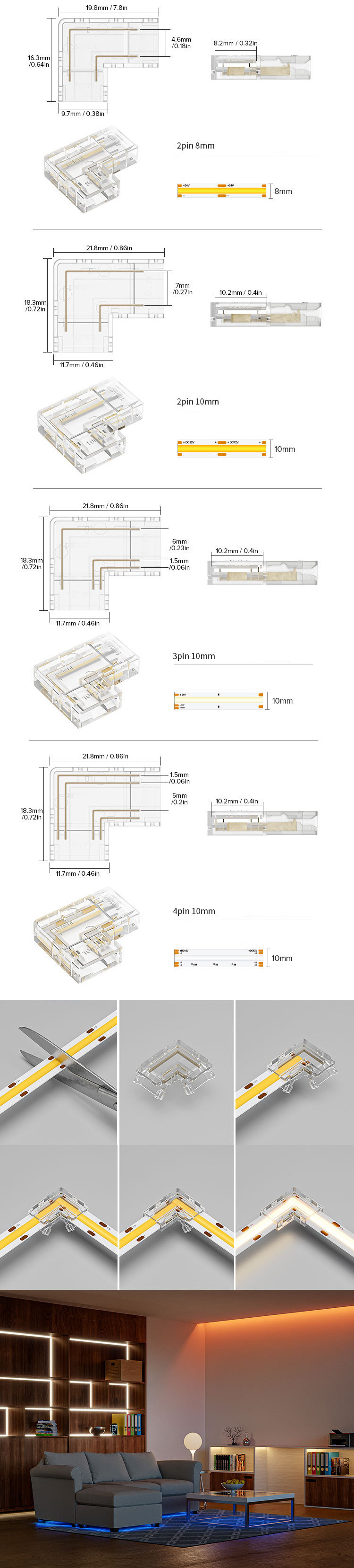 LED Strip Light Quick Connectors