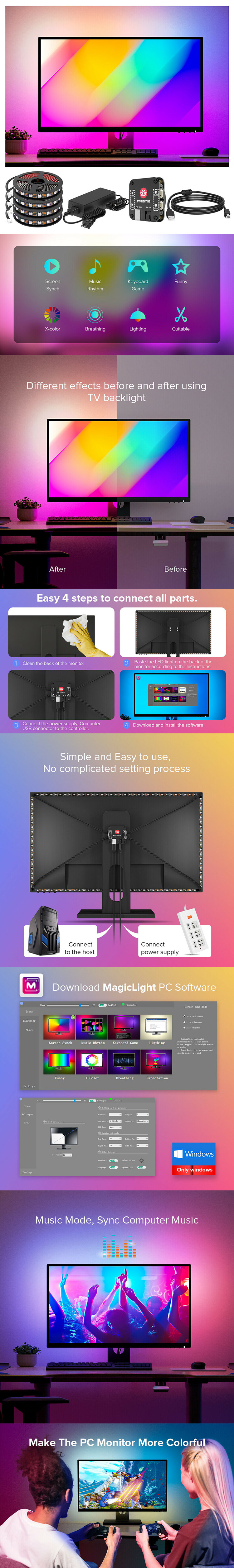 Computer Ambient Lighting Kit