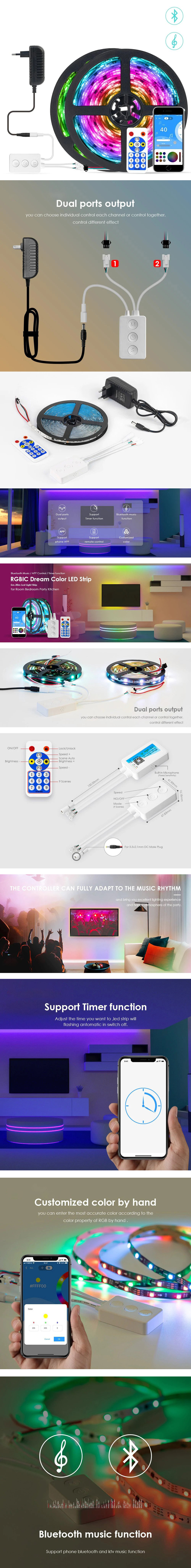 APP Control Music RGBIC LED Strips