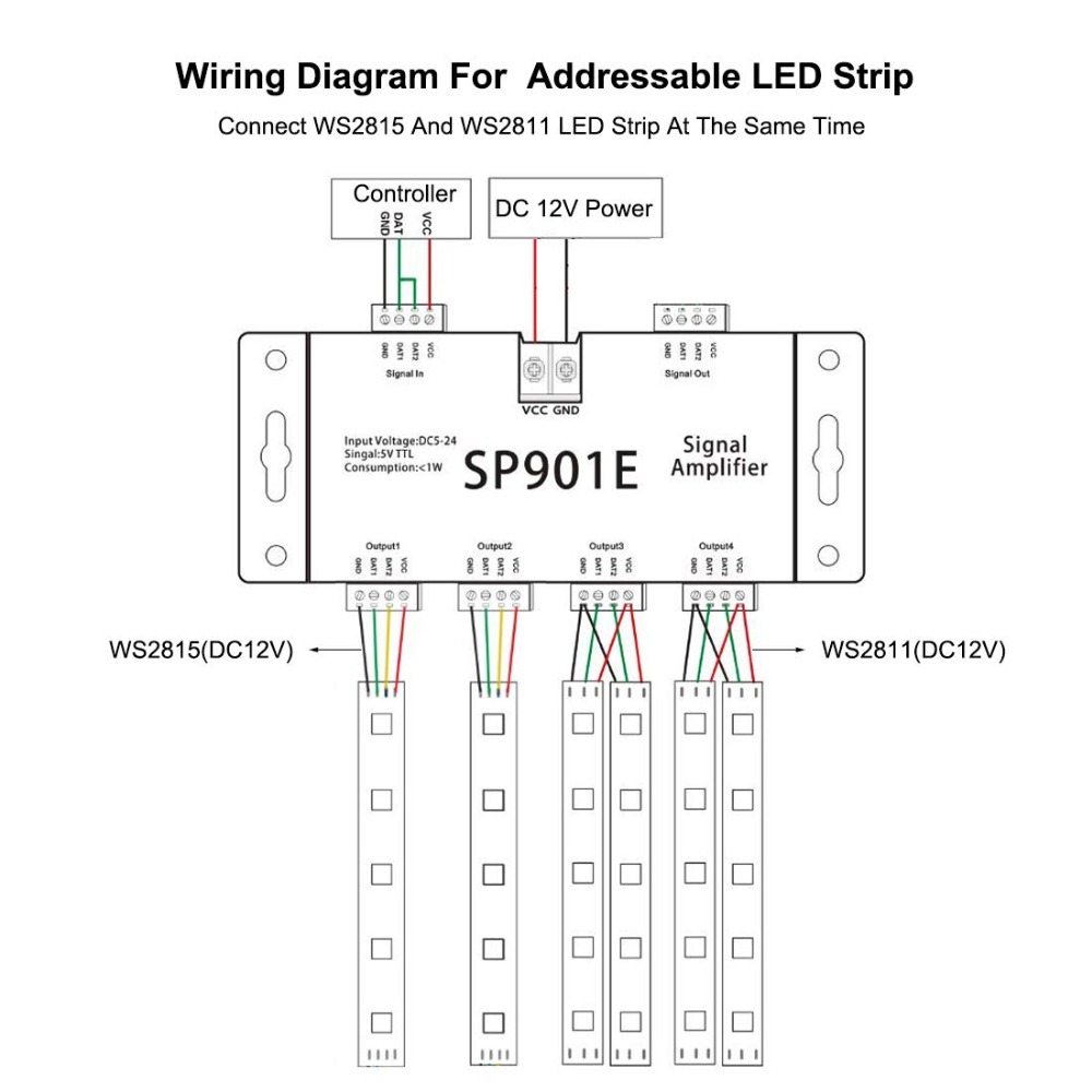 SPI LED Signal Amplifier Controller SP901E