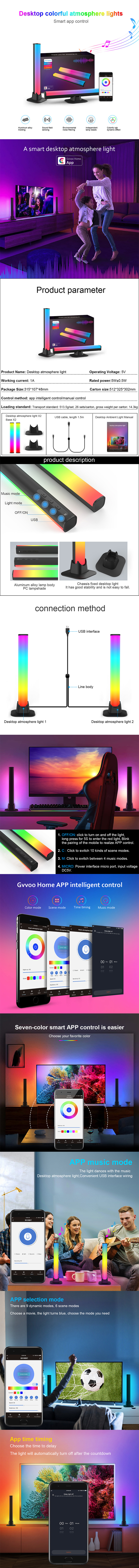 GVVOOHOME HCP060 Desktop Ambient Light TV