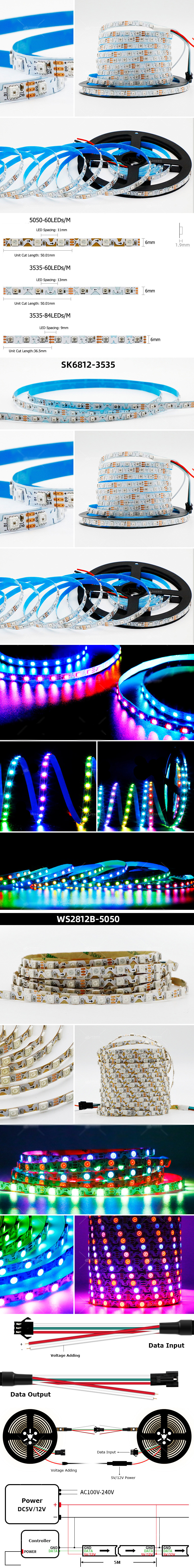 S Shape Foldable Individually Addressable Smart Pixel LED Strip Lights